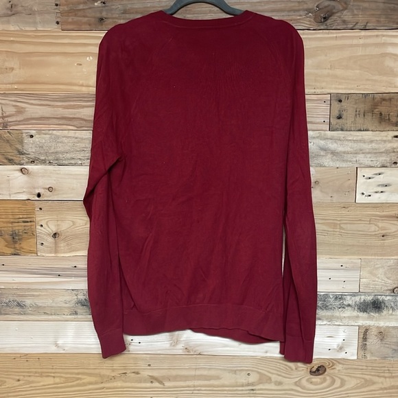 Banana Republic size L Red Crewneck Long Sleeve Lightweight Luxe Yarn Sweater - Picture 7 of 7